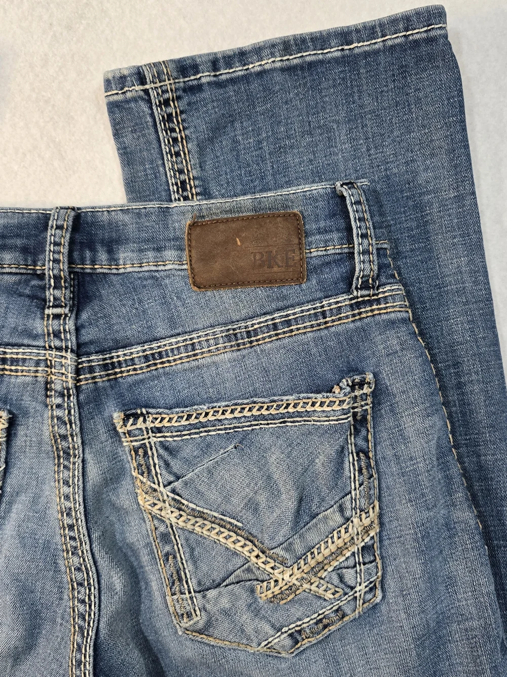 BKE Men’s Faded Blue Bootleg Jeans‎ Size 30XL
